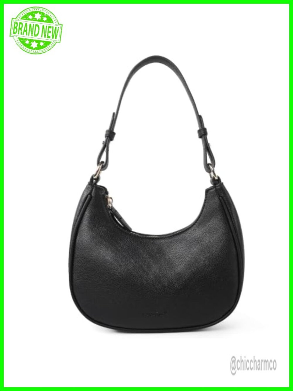 Small Hobo Shoulder Bag PU Leather Crescent Mini Purse for Women